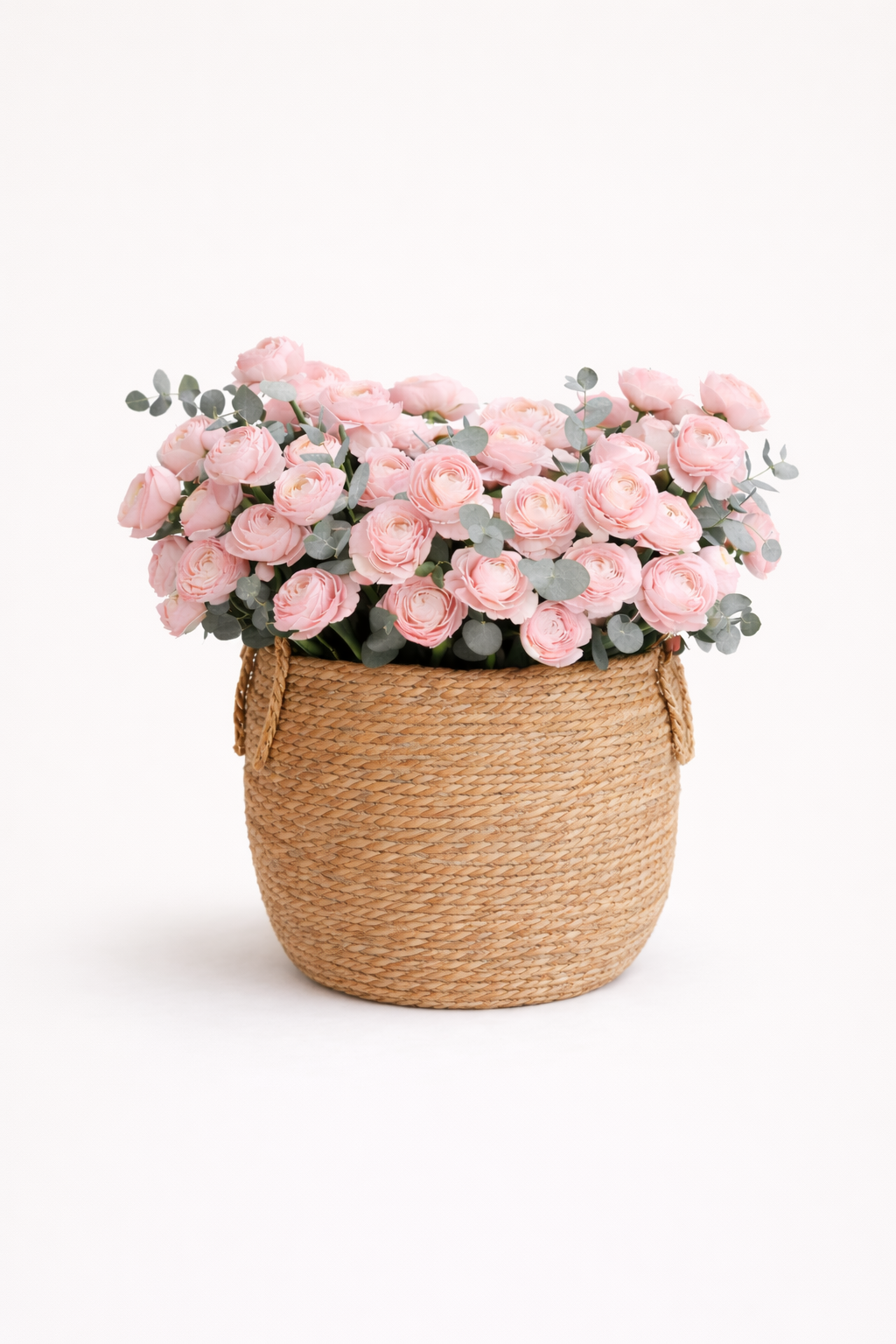 Pink Ranunculus Basket